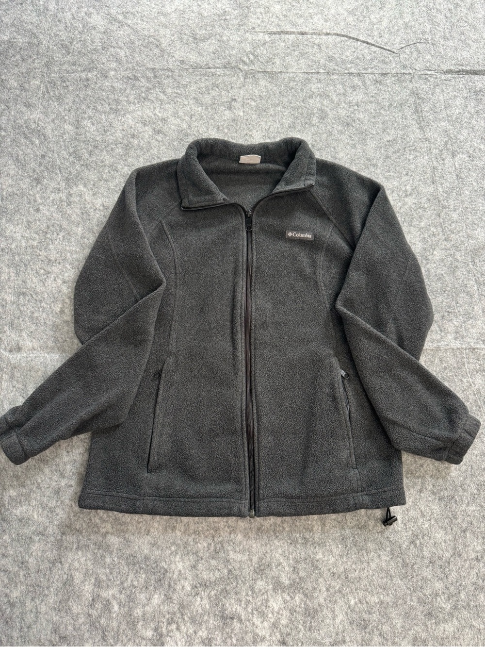 Columbia Dark Charcoal Fleece Jacket with Logo